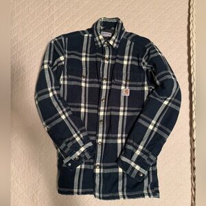 Carhartt Ink Green Flannel Shirt Jacket